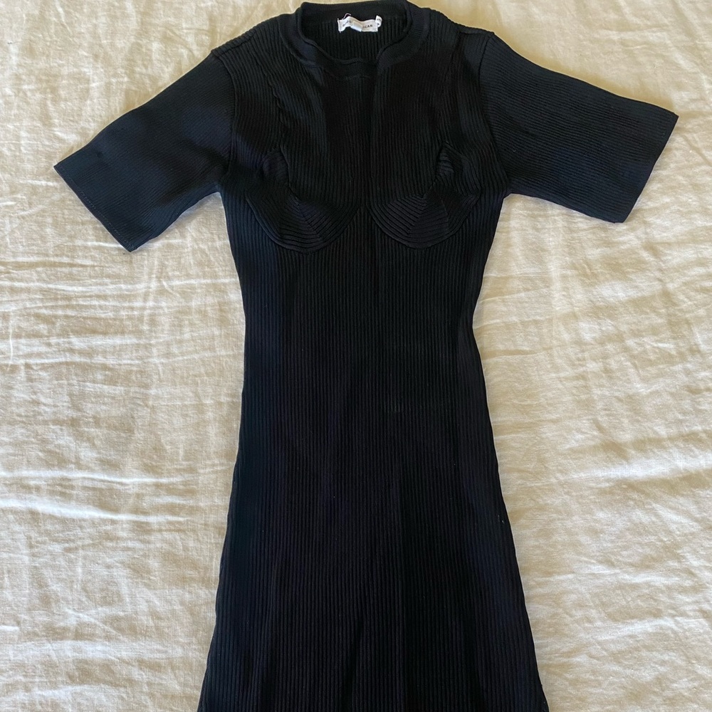 Good American plaited rib minidress